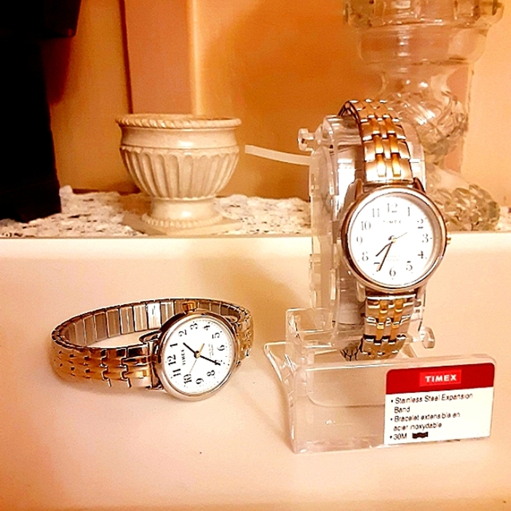 Pair of Lady's "Friendship" Watches, Timex 2-Toned Gold & Silver- NEW!